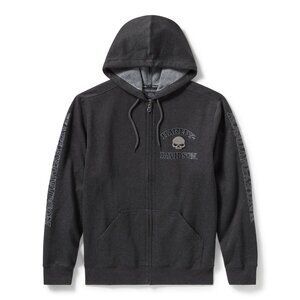 Harley-Davidson Zippered Front Men’s Willie G Skull Hoodie Sweatshirt